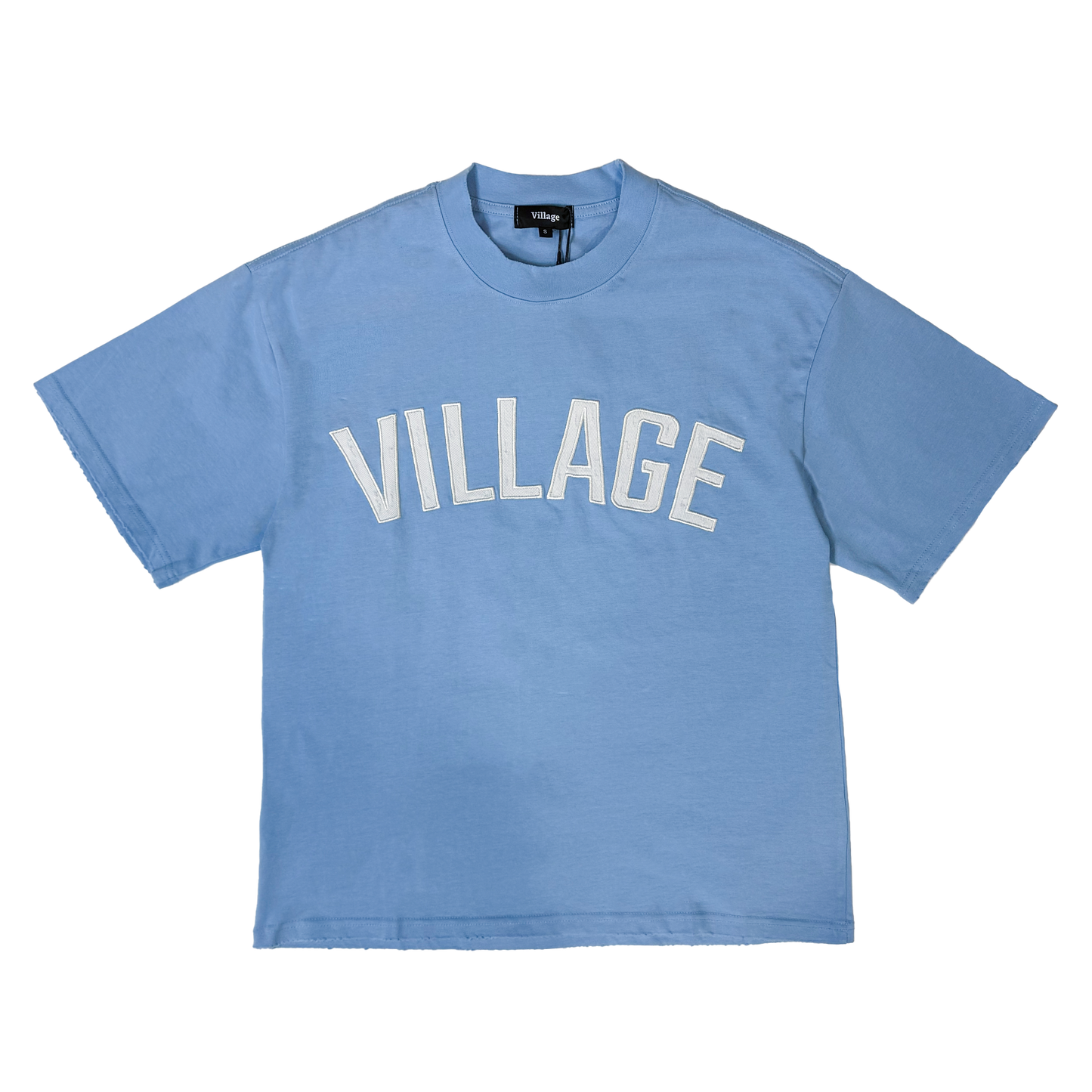 Village Script Logo Tee in Blue