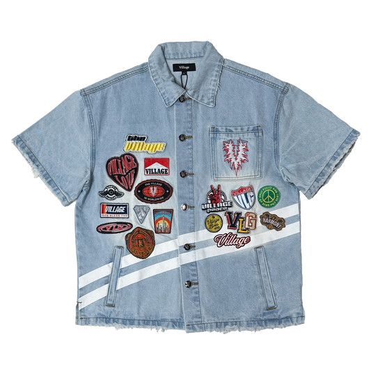 Patchwork Denim Top