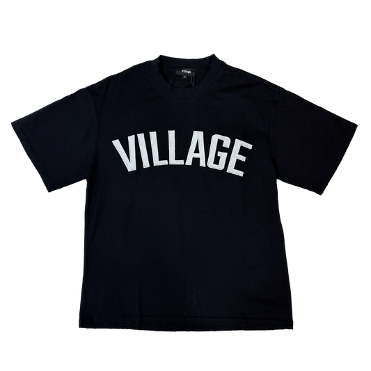 Village Script Logo Tee in Black