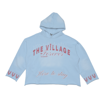 Here to Stay Cropped Hoodie