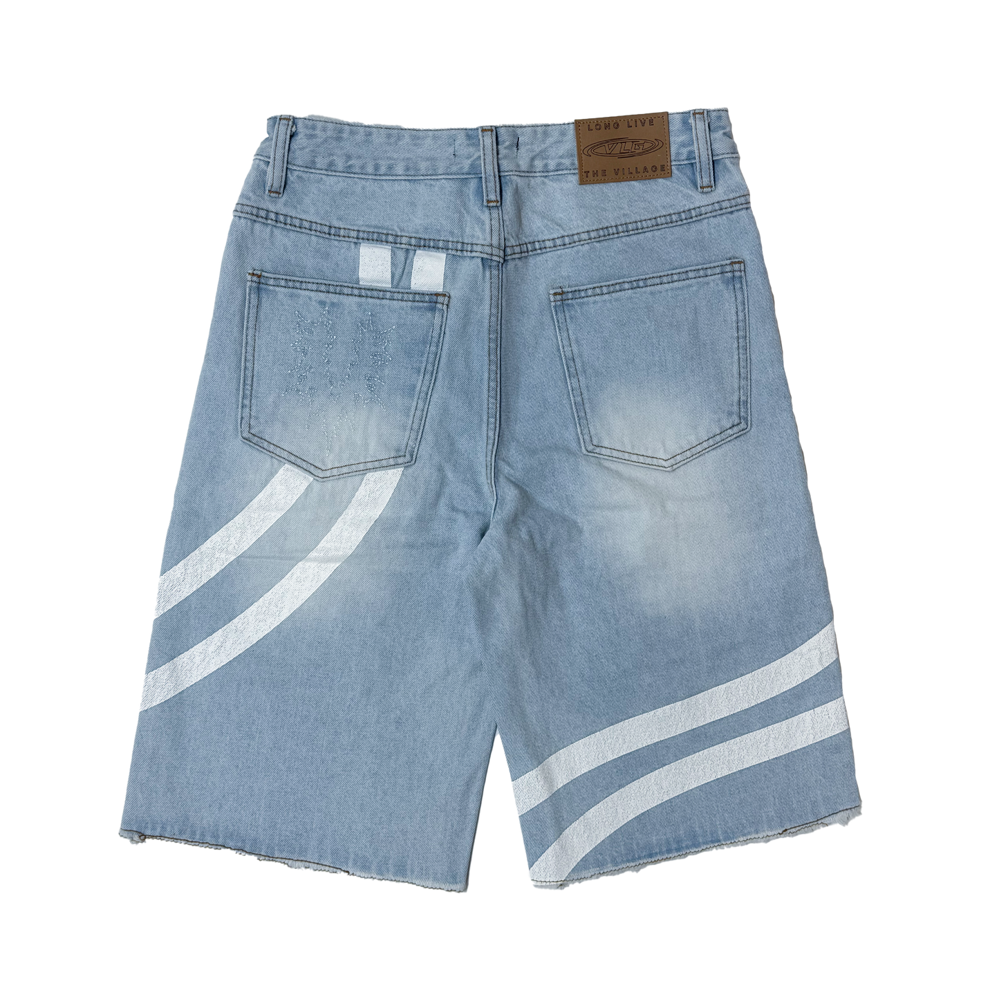 Patchwork Denim Shorts