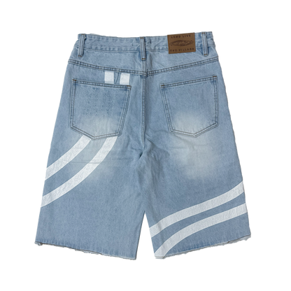 Patchwork Denim Shorts