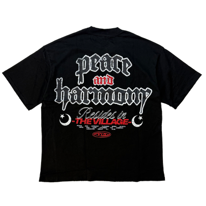 Peace and Harmony Tee in Black
