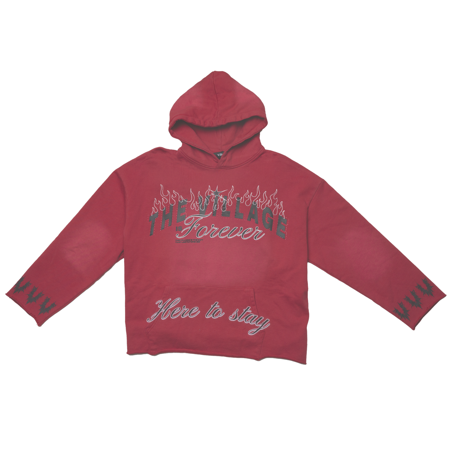 Here to Stay Cropped Hoodie