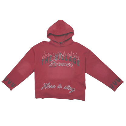 Here to Stay Cropped Hoodie