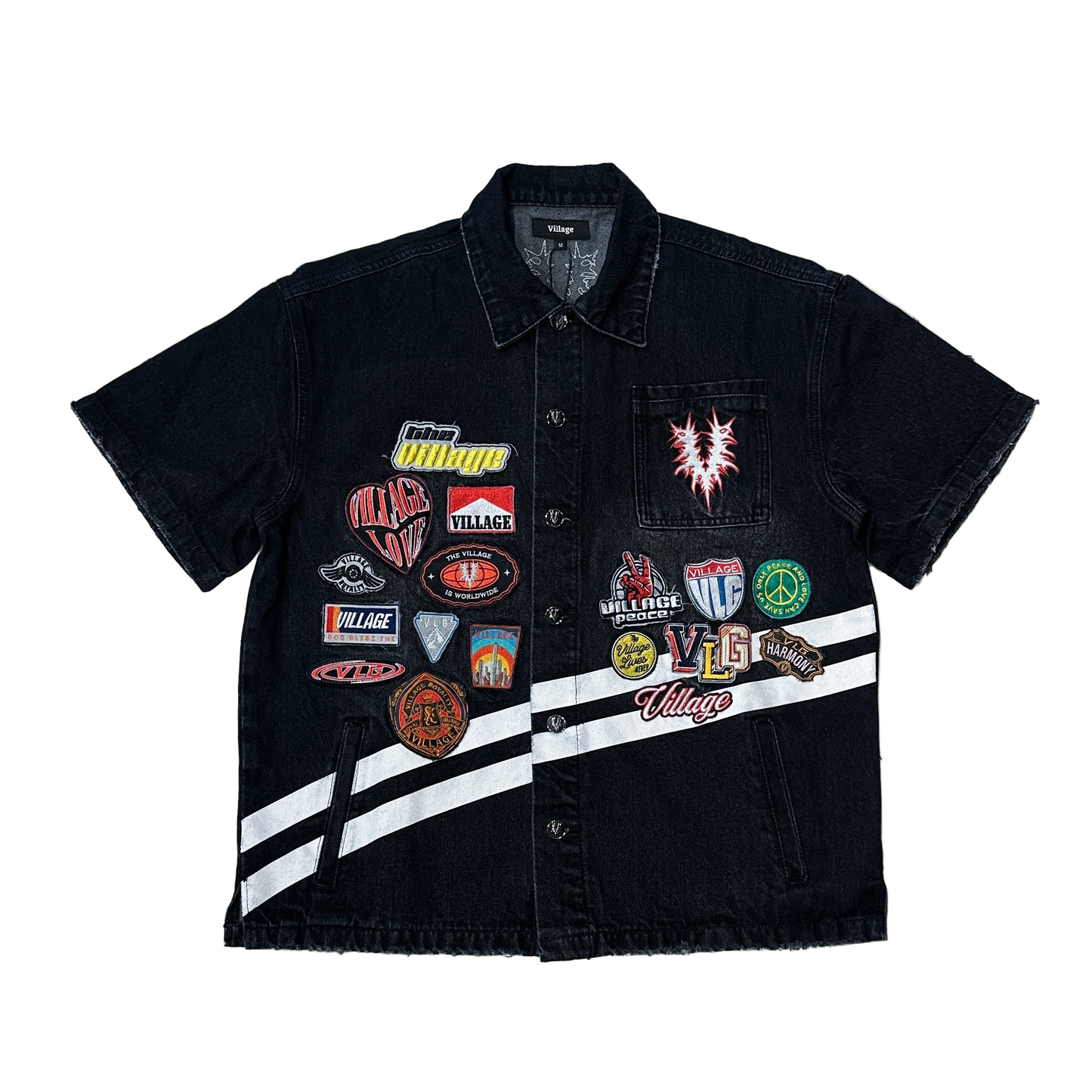 Village Patchwork Denim Top