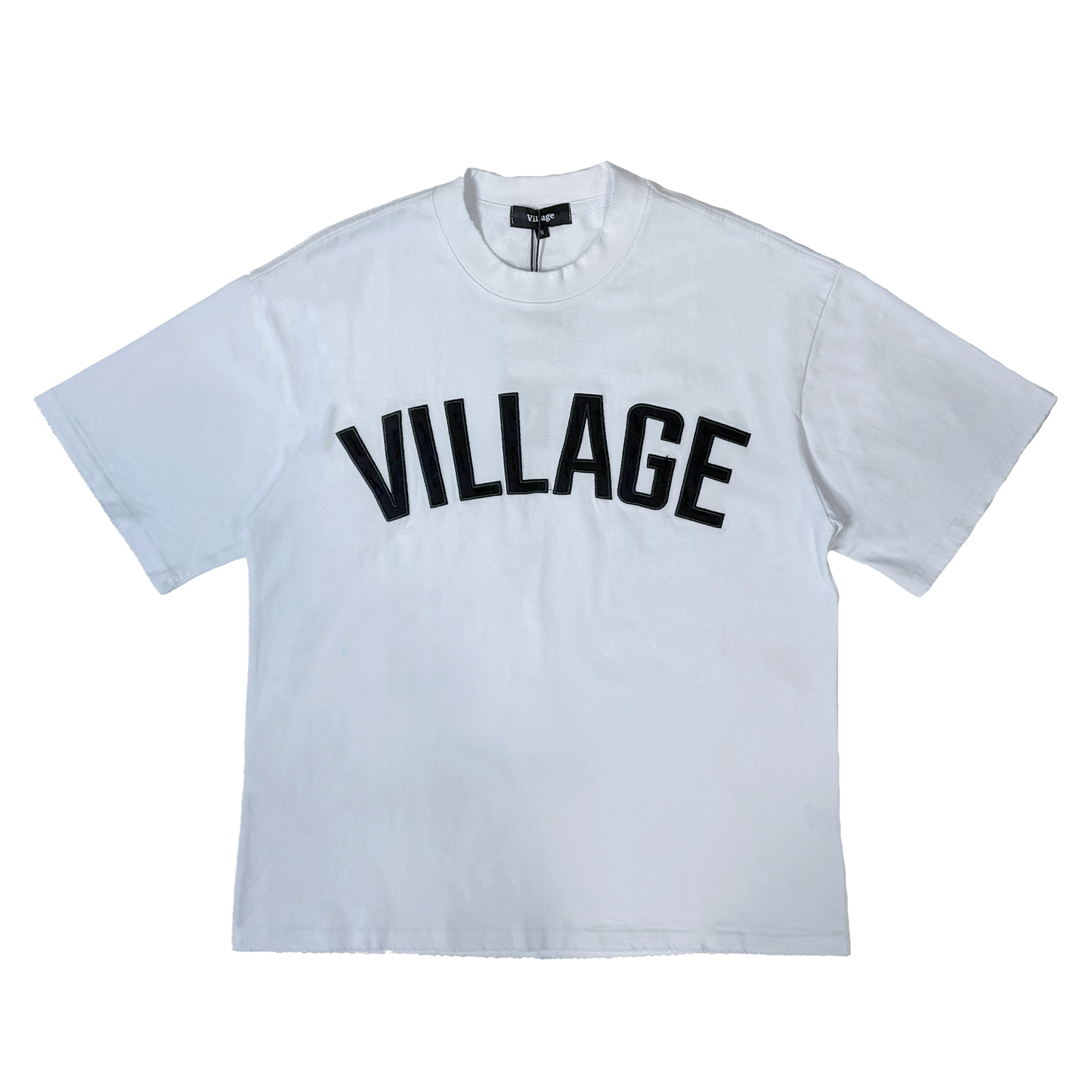 Village Script Logo Tee in White