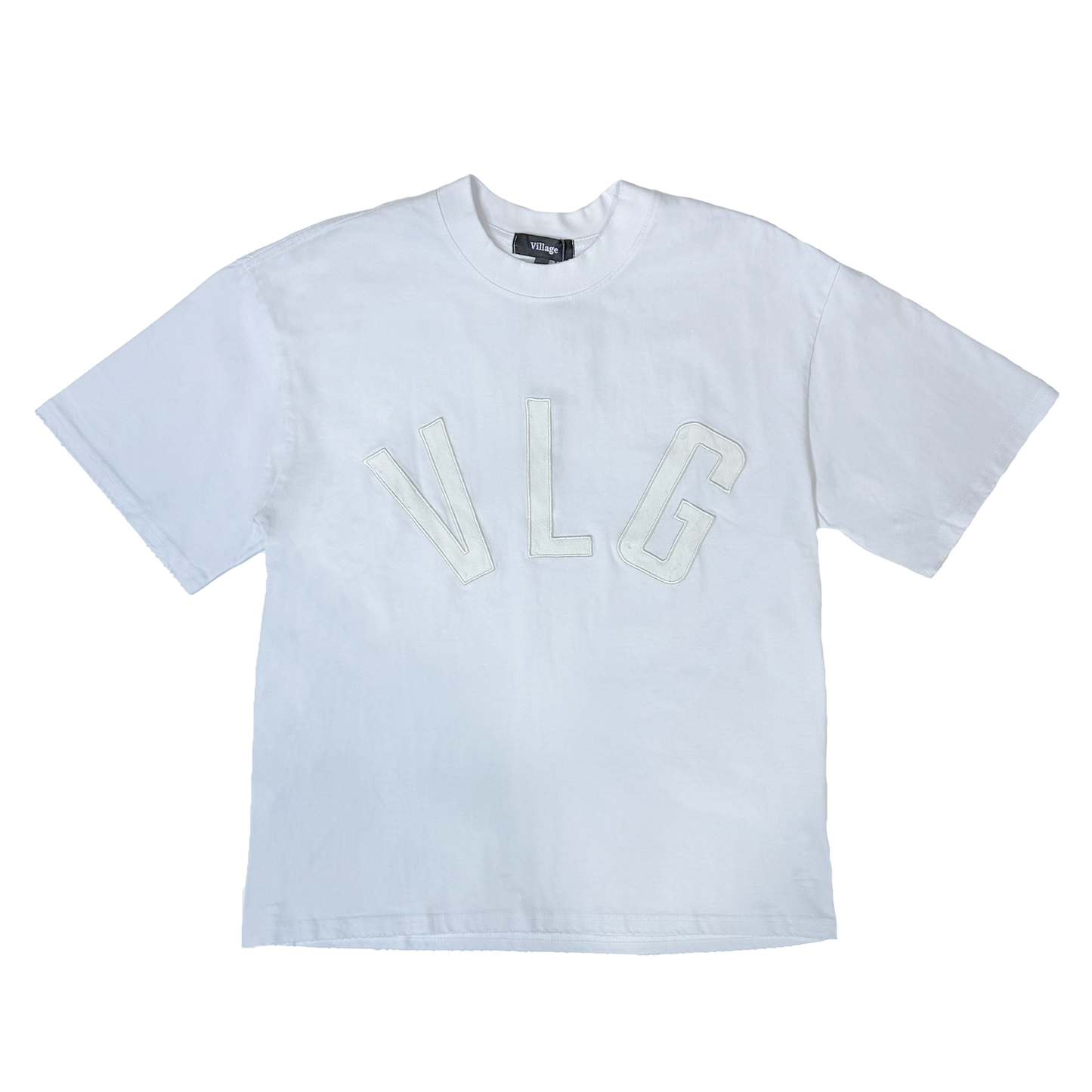 Tonal Distressed Tee in White